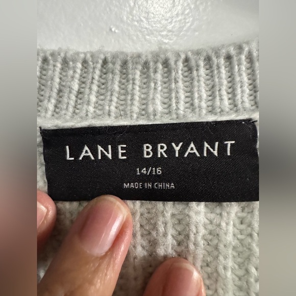 Lane Bryant Light Gray Knit Sweater - Picture 1 of 3